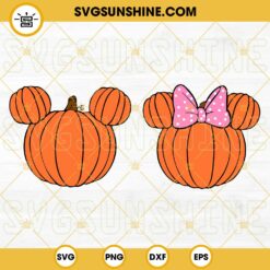 Mouse Head Pumpkins SVG Bundle, Pumpkin Fall Halloween SVG PNG DXF EPS Cut Files For Cricut