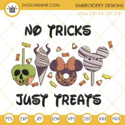 No Tricks Just Treats Snackgoal Halloween Embroidery Design File
