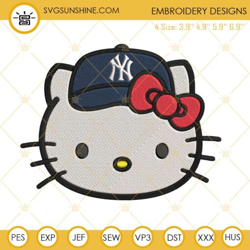 Ny Yankees Hello Kitty Embroidery Designs File