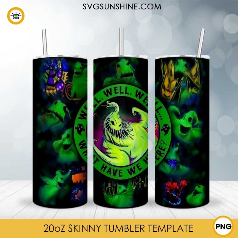 Oogie Boogie 20oz Skinny Tumbler Template PNG, The Nightmare Before Christmas Halloween Skinny Tumbler Design PNG File Digital Download