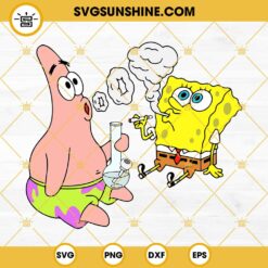 Patrick Star And SpongeBob SVG, Funny SpongeBob SquarePants SVG PNG DXF EPS Cut Files For Cricut Silhouette
