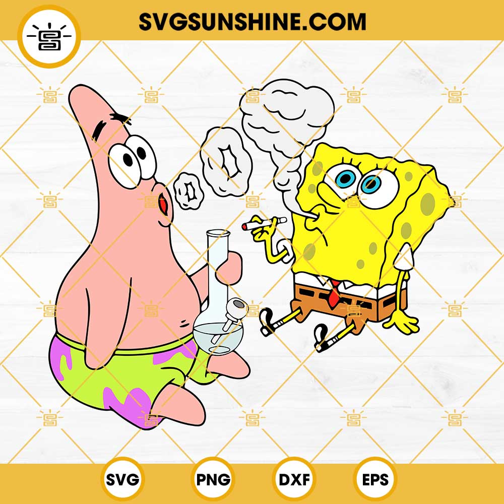 Patrick Star And SpongeBob SVG, Funny SpongeBob SquarePants SVG PNG DXF EPS  Cut Files For Cricut