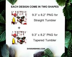 Pennywise 20oz Skinny Tumbler Template PNG, IT Skinny Tumbler Design PNG File Digital Download