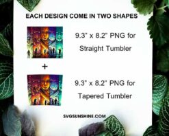 Pinhead, Freddy Krueger, Jason Voorhees, Pennywise, Michael MAyers 20oz Skinny Tumbler Template PNG, Halloween Movies Tumbler Design PNG File Digital Download 20oz Skinny Tumbler Template PNG, Bad Bunn