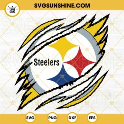Steelers Leopard Pattern SVG, Pittsburgh Steelers Logo SVG, American Football Team SVG PNG DXF EPS