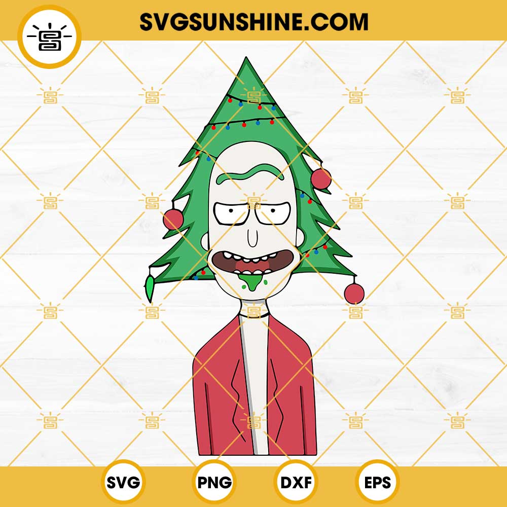 Rick Sanchez Christmas Tree SVG Digital File, Christmas Rick And Morty SVG PNG DXF EPS Cut Files
