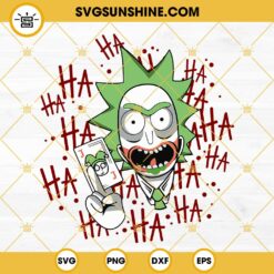 Rick Sanchez Joker SVG PNG DXF EPS Digital File, Rick And Morty Joker SVG