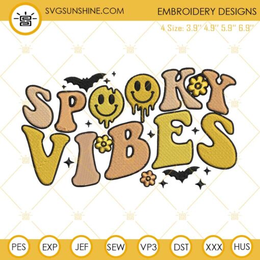 SPOOKY VIBES HALLOWEEN Embroidery Designs Files