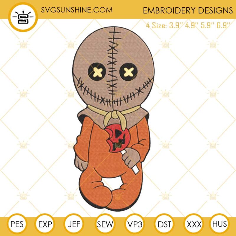 Sam Trick R Treat Halloween Embroidery Design File
