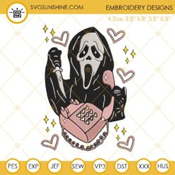 Scream Ghostface Calling Embroidery Design File