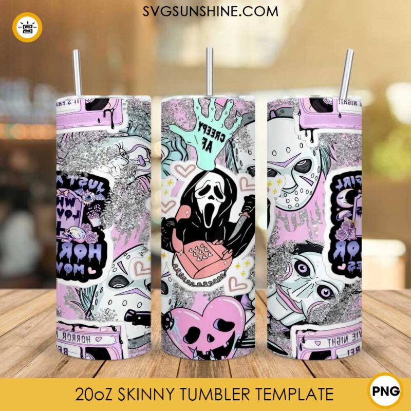 Scream Ghostface Calling Pink DesignTumbler Template PNG, Horror ...