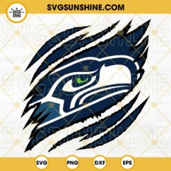 Seattle Seahawks Ripped Claw SVG, Seattle Seahawks SVG, Seahawks SVG PNG DXF EPS Cut Files For Cricut Silhouette
