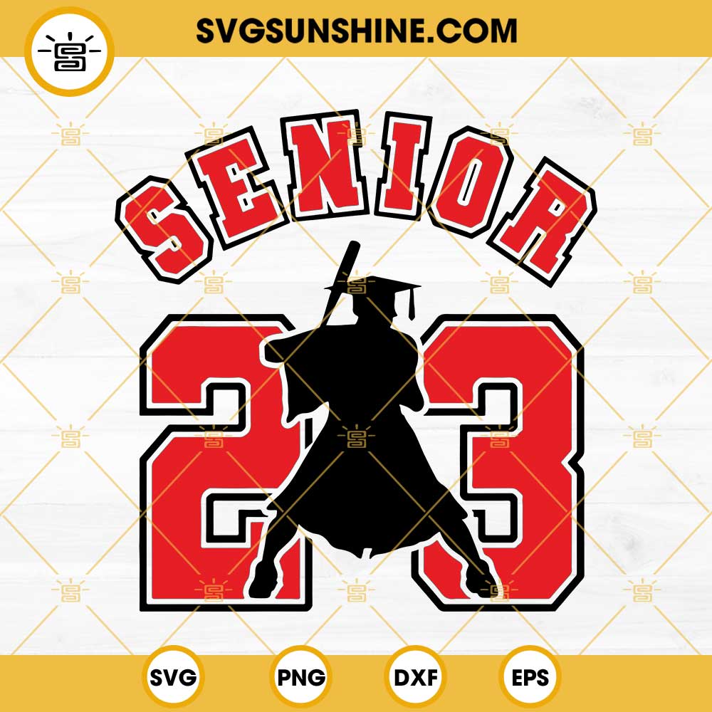 Senior 23 Baseball SVG, Senior 2023 SVG, Class Of 2023 SVG, Air Senior 23 SVG, Graduate Baseball Player SVG