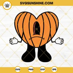 Spooky Bad Bunny Pumpkin Halloween SVG, Un Verano Sn Ti Heart Halloween SVG