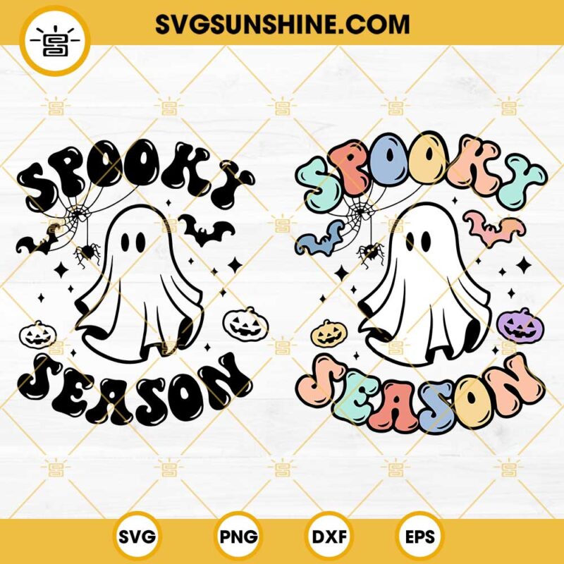 Spooky Season SVG Cut File, Fall Season SVG, GHOST Halloween SVG