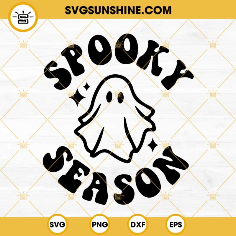 Spooky Season SVG, Ghost Halloween SVG, Ghost Vibes SVG, Halloween