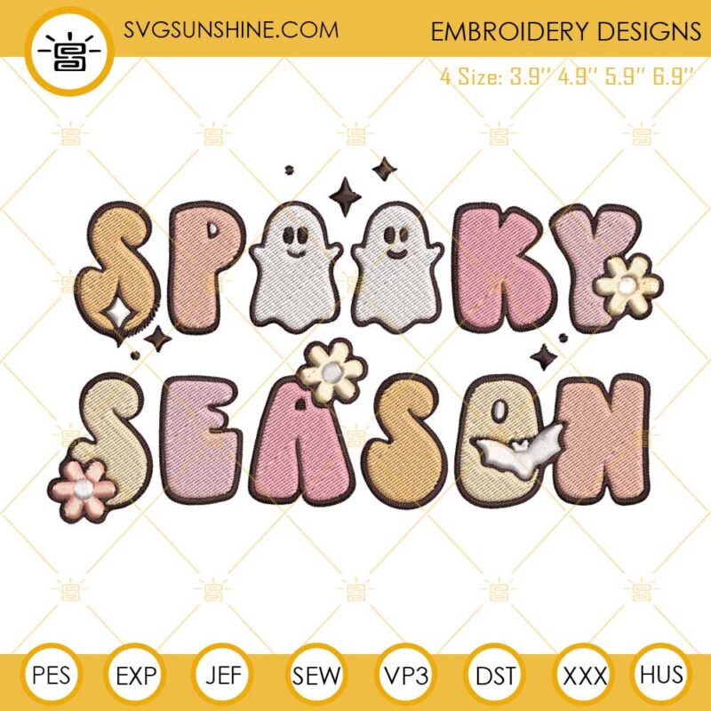 Spooky Season Halloween Machine Embroidery Design File