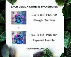 Stitch 20oz Skinny Tumbler Template PNG, Lilo & Stitch Skinny Tumbler Design PNG File Digital Download