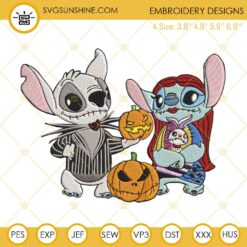 Stitch Jack Skellington And Sally Embroidery Designs File