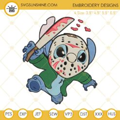 Stitch Jason Voorhees Halloween Embroidery Designs File
