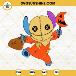 Stitch Sam Trick Or Treat Halloween SVG PNG DXF EPS Cut Files For Cricut Silhouette