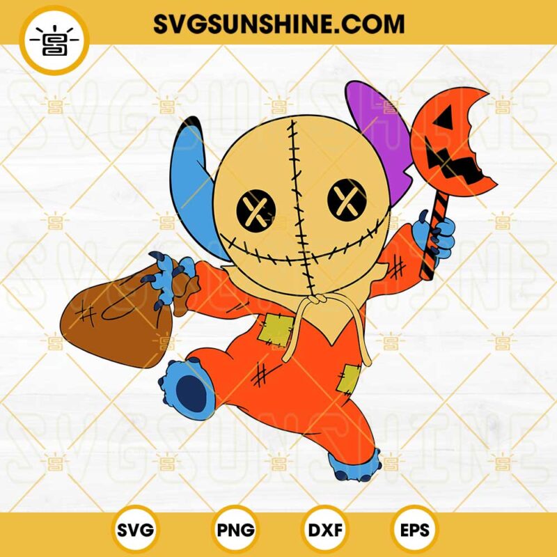Stitch Sam Trick Or Treat Halloween SVG PNG DXF EPS Cut Files For ...