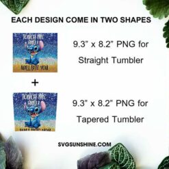 Stitch Skinny Tumbler Design PNG File Digital Download
