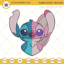 Stitch And Angel Embroidery Designs File