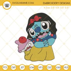 Stitch As Snow White Machine Embroidery Design File