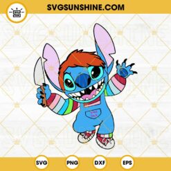 Stitch Chucky Halloween SVG PNG DXF EPS Cut Files For Cricut Silhouette
