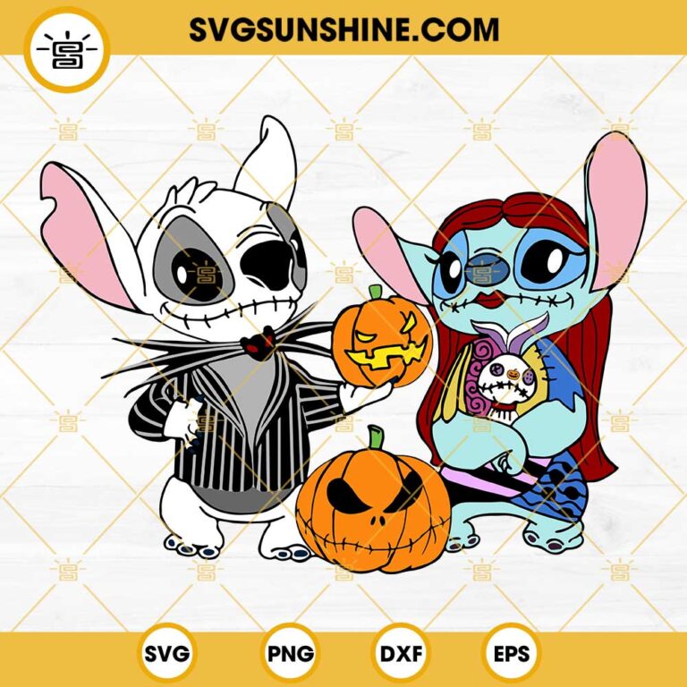 Stitch Jack Skellington And Sally Svg Stitch As Jack Skellington Svg Stitch Halloween Svg Png