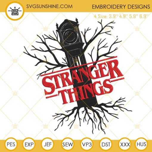 Stranger Things Vecna Clock Machine Embroidery Design File