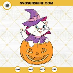 The Aristocats Marie Cat Pumpkin Halloween SVG PNG DXF EPS Cut Files For Cricut Silhouette