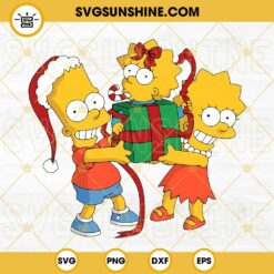 The Simpsons Christmas SVG PNG DXF EPS Cut Files For Cricut Silhouette