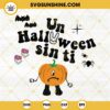 Un Halloween Sin Ti SVG, Bad Bunny Heart Pumpkin Halloween SVG, Bad Bunny Logo Halloween SVG