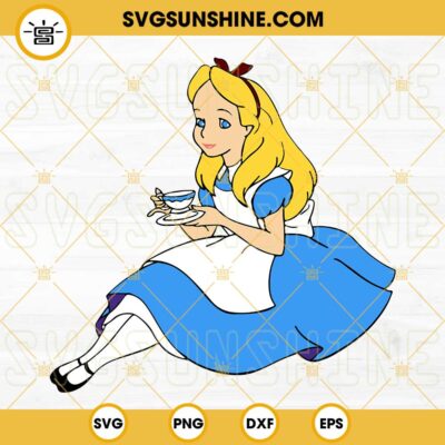 Alice In Wonderland SVG PNG DXF EPS Cut Files For Cricut Silhouette