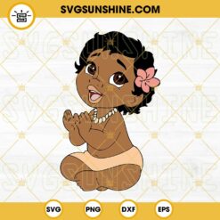 Baby Moana SVG, Moana SVG PNG DXF EPS Cricut Silhouette Vector Clipart