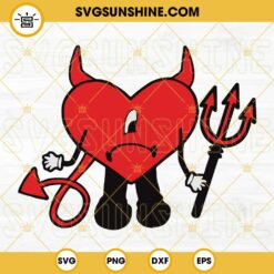 Bad Bunny Heart Monster SVG PNG DXF EPS Cricut Silhouette