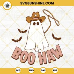 Boo Haw SVG, Cowboy Ghost SVG, Ghost Halloween SVG