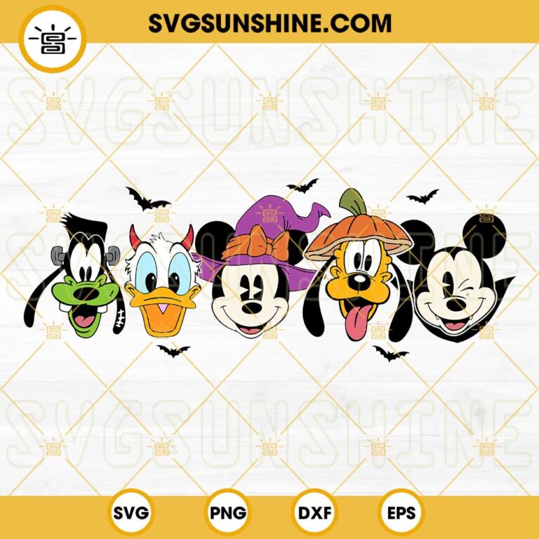 Disney Halloween Costume SVG, Halloween Disney Characters SVG, Mickey ...