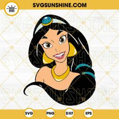 Disney Princess Jasmine SVG, Jasmine Vector Clipart, Aladdin SVG