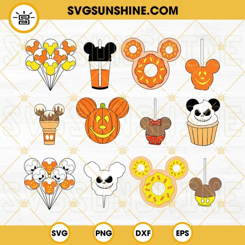 Disney Snacks Halloween SVG Bundle, Disney Mickey Halloween Carnival