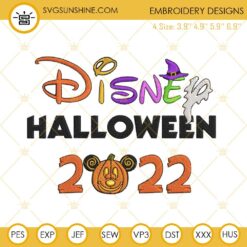 Mickey Pumpkin Halloween Boo Embroidery Design File