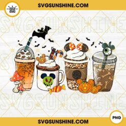 Disney Horror Halloween Fall Coffee Latte PNG Designs Vector Clipart