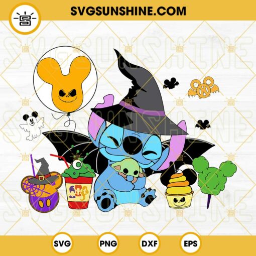 Disney Stitch Snack Halloween SVG PNG, Carnival Food And Drink Halloween SVG, Disney Halloween SVG