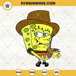 Freddy Krueger Spongebob Horror Halloween SVG PNG DXF EPS Cut Files For Cricut Silhouette