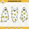 Ghosts Flower Smiley Face SVG, Ghosts Halloween SVG Bundle