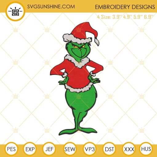 Grinch Embroidery Designs File