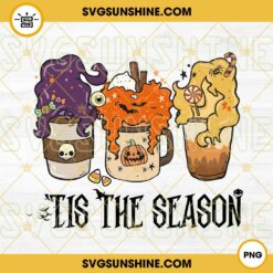 Hocus Pocus Tis The Season Coffee Latte PNG, Horror Fall Halloween Coffee PNG Designs Vector Clipart