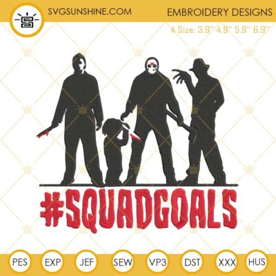 Horror Movie Squad Goals Machine Embroidery Designs, Halloween Horror ...
